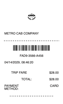 Cab Receipt