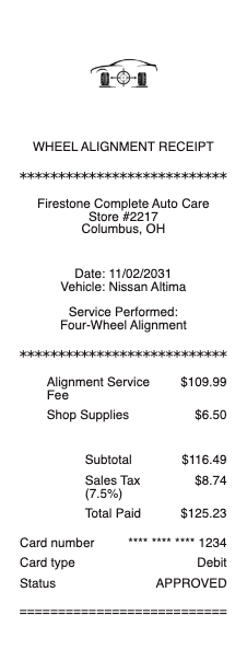 Alignment Receipt