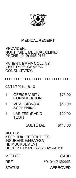 Medical Receipt