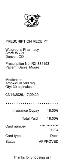Prescription Receipt