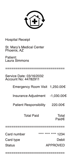 Hospital Receipt