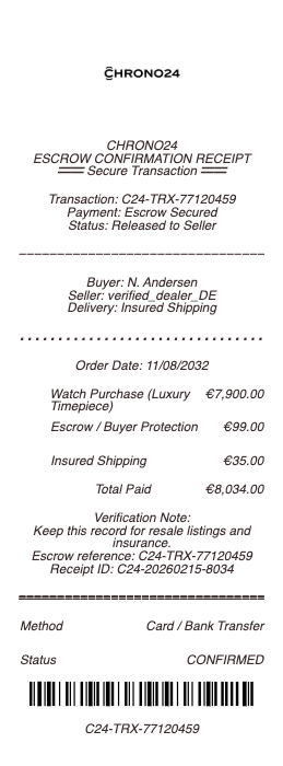 Chrono24 Receipt