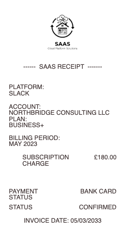 SaaS Receipt