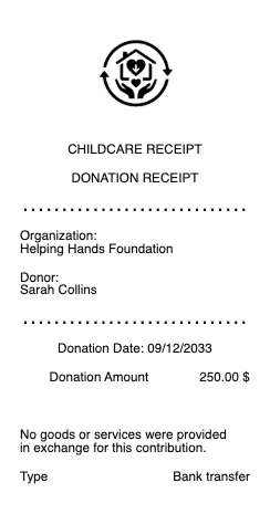 Donation Receipt