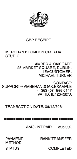 GBP Receipt