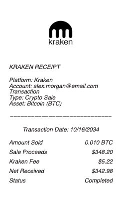 Kraken Receipt