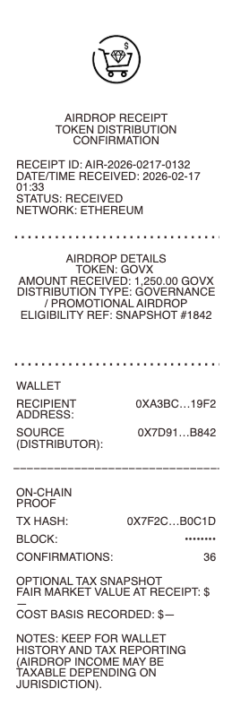 Airdrop Receipt