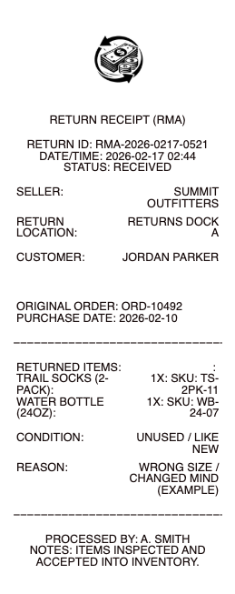 Return Receipt