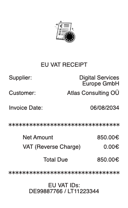 EU VAT Receipt
