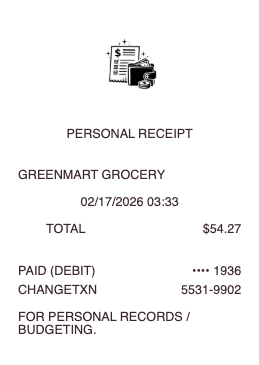 Personal Expense Receipt