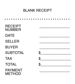 Blank Receipt
