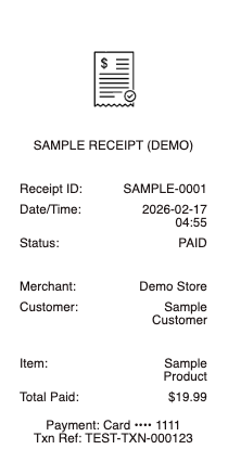 Sample Receipt