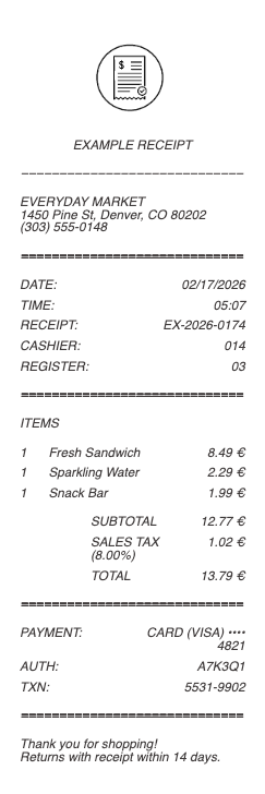 Example Receipt