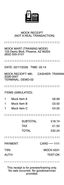 Mock Receipt
