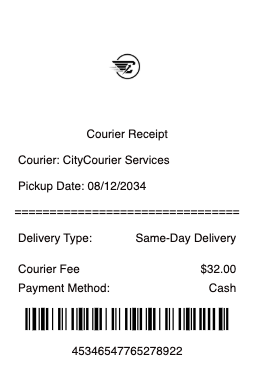 Courier Receipt